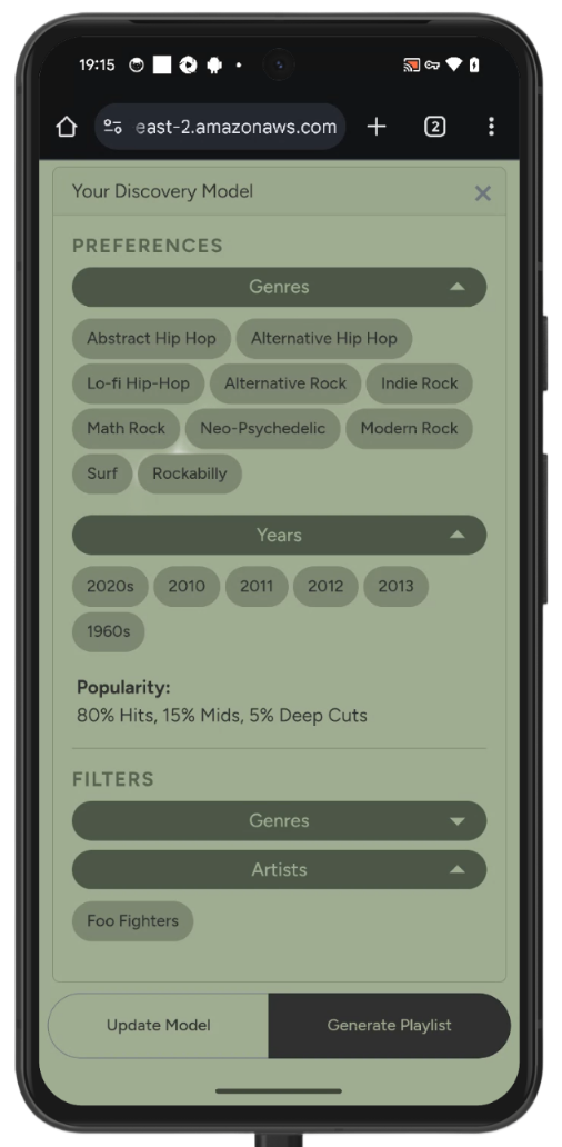 Discovery Model Screenshot